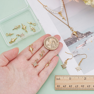 16Pcs 4 Styles Brass Charms KK-AR0004-64-1
