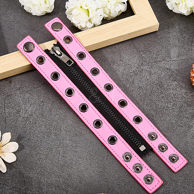Punk PU Leather Cord Bracelets BJEW-WH20008-12A-1