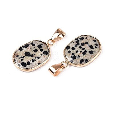Natural Dalmatian Jasper Pendants G-N349-04F-G-1