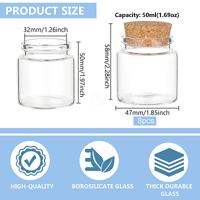 Empty Glass Bottle AJEW-WH0470-43A-1