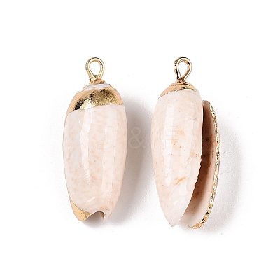 Natural Sea Shell Pendants SSHEL-N038-30A-1