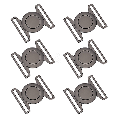 6 Sets Zinc Alloy Side Release Buckles FIND-BC0019-63B-1