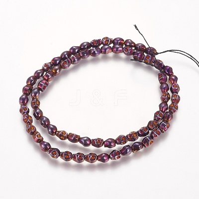 Electroplated Non-magnetic Synthetic Hematite Beads Strands G-K259-07E-1