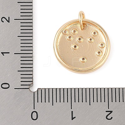 Brass with Clear Cubic Zirconia Pendants KK-N256-24K-G-1