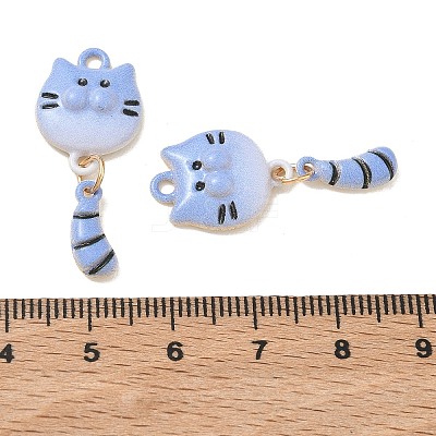 Spray Painted Alloy Enamel Pendants ENAM-K076-38G-03-1