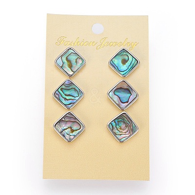 Brass Stud Earrings EJEW-E252-06C-1