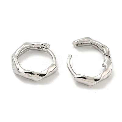 Brass Hoop Earrings EJEW-L211-010B-P-1