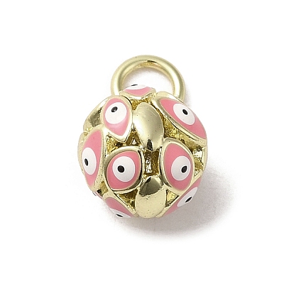 Brass Enamel Charms KK-E092-12G-04-1