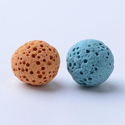 Unwaxed Natural Lava Rock Beads G-F325-12mm-M-1