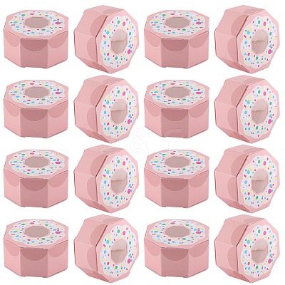 Hexagon Donut Cardboard Boxes CON-WH0019-18B-1