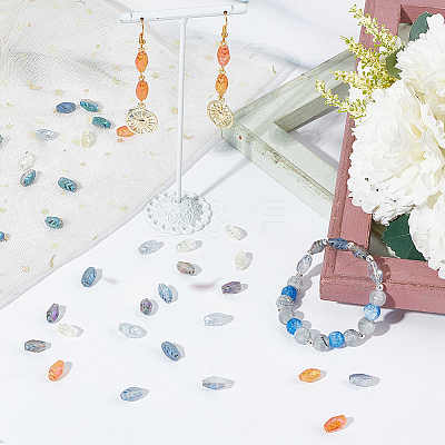 96Pcs 8 Colors Transparent Electroplate Glass Beads EGLA-SC0001-24-1