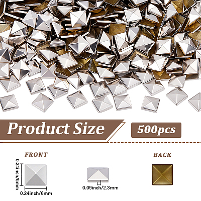 500Pcs Brass Hotfix Iron On Rivets KK-SP0002-60S-1