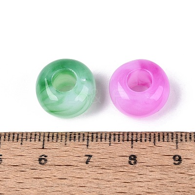 Two Tone Acrylic European Beads OACR-Q200-24-1