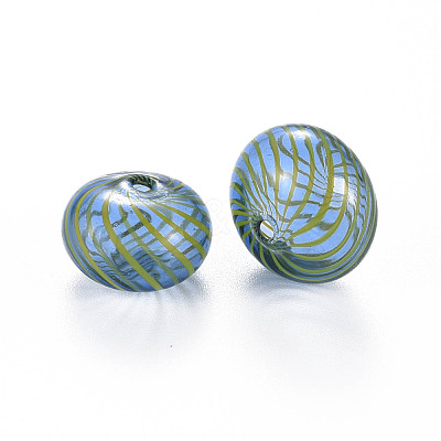 Transparent Handmade Blown Glass Globe Beads GLAA-T012-19C-1
