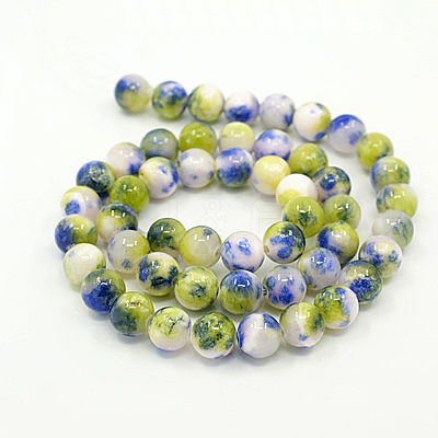 Natural Persian Jade Beads Strands G-D434-6mm-05-1
