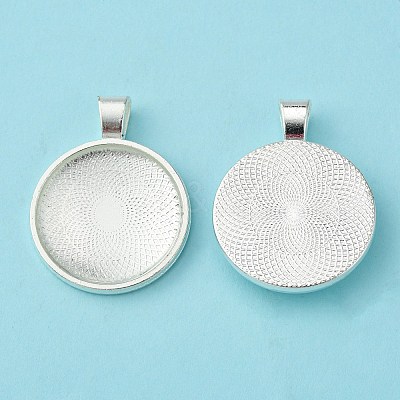 25mm Transparent Clear Domed Glass Cabochon Cover for Alloy Photo Pendant Making TIBEP-X0009-S-RS-1