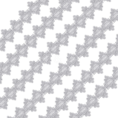 Polyester Lace Ribbons OCOR-WH0082-20B-1