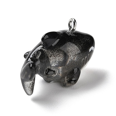 Sea Animal Theme Opaque Resin Pendants X-RESI-D071-04D-1