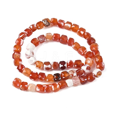 Natural Fire Crackle Agate Beads Strands G-H078-C49-6mm-04-1