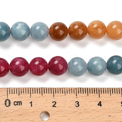 Natural White Jade Beads Strands G-Z097-A01-8mm-C-1