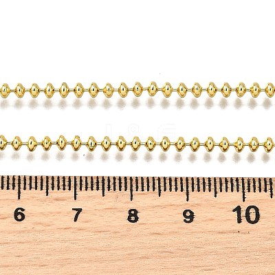 3MM Brass Rondelle Link Chain Necklaces X-NJEW-M108-12G-1