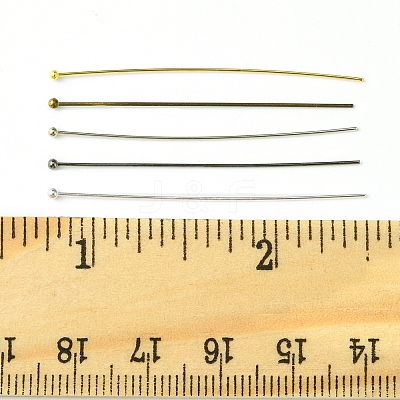 250Pcs 5 Colors Brass Ball Head Pins KK-FS0001-42-1