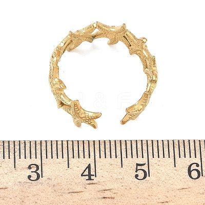 Adjustable 304 Stainless Steel Cuff Open Rings for Women RJEW-Z122-03G-02-1
