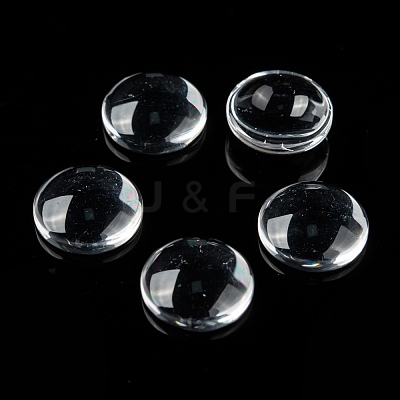 Transparent Glass Cabochons X-GGLA-R026-14mm-1
