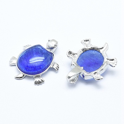Blue Watermelon Stone Glass Pendant G-G759-B15-1