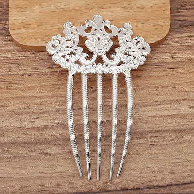 Alloy Hair Comb Findings PW-WG28420-01-1