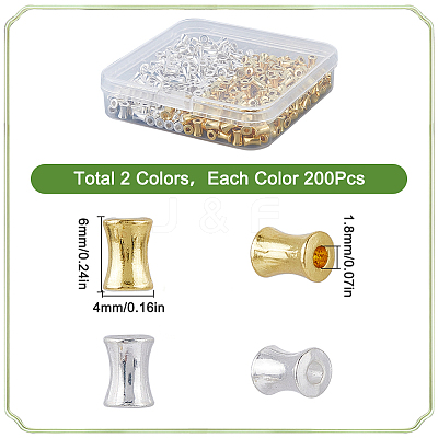 400Pcs 2 Colors Alloy Beads FIND-SP0002-39B-1