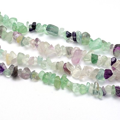 Natural Fluorite Beads Strands LS-G-O049-B-16-1