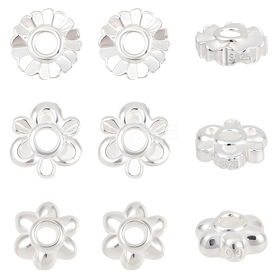 30Pcs 3 Styles S925 Sterling Silver Beads STER-BBC0008-49-1