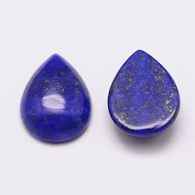 Dyed Teardrop Natural Lapis Lazuli Cabochons G-K026-02-1
