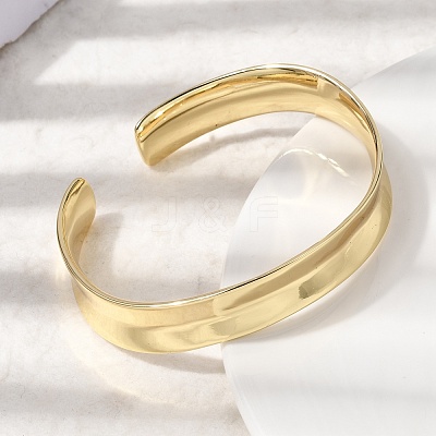 Brass Cuff Bangles BJEW-L718-02G-1