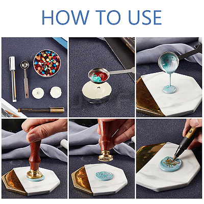 Wax Seal Stamp Set TOOL-WH0019-82B-1