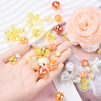 60G 2 Colors Acrylic Beads MACR-YW0003-36C-1
