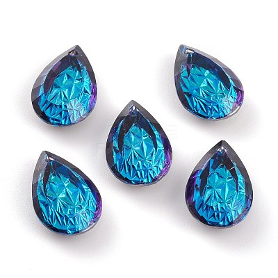 Embossed Glass Rhinestone Pendants GLAA-J101-05B-001BB-1