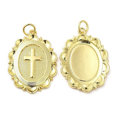Brass Pendants KK-Z028-12G-1