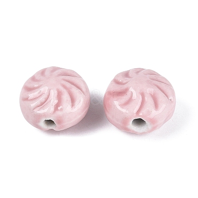 Windmill Spiral Pattern Vintage Handmade Porcelain Beads PORC-N013-19-01-1