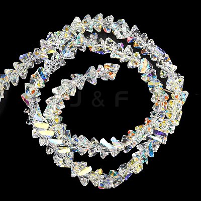 Electroplate Transparent Glass Beads Strands EGLA-P052-02A-AB01-1