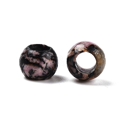 Natural Rhodonite European Beads G-T092-10mm-26-1