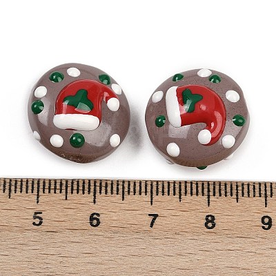 Christmas Handmade Lampwork Enamel Beads X1-LAMP-C020-03B-1