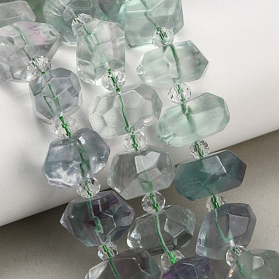 Natural Fluorite Beads Strands GG-CBAC18C-A01-01-1