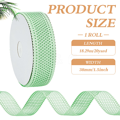 Polyester Hollow Grid Ribbons OCOR-WH0105-107A-1
