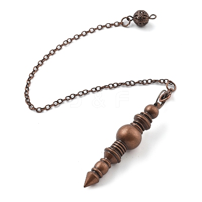 Brass Dowsing Pendulum Big Pointed Pendants KK-H491-08-1