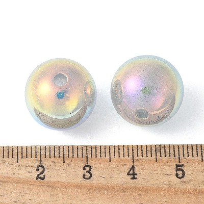 Plated ABS Plastic Beads X-OACR-B026-02C-1