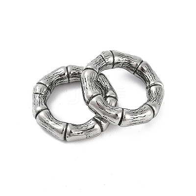Bamboo Joint Ring 316 Surgical Stainless Steel Hoop Nose Rings EJEW-G416-19C-AS-1
