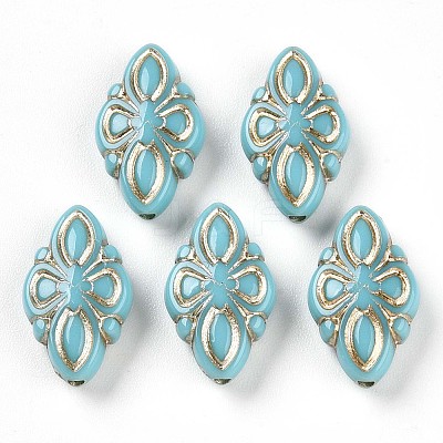 Plating Acrylic Beads OACR-S029-111-1