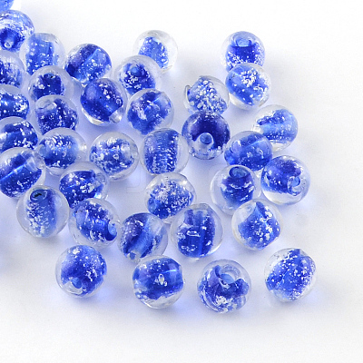Handmade Luminous Lampwork Beads LAMP-R125-8mm-08-1